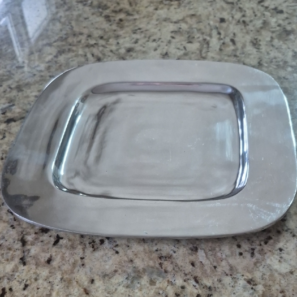 Pottery Barn Elegant Silver Decorative Tray